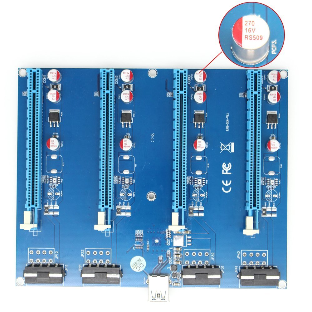 تبدیل pci به 4 پورت 16x گرافیک