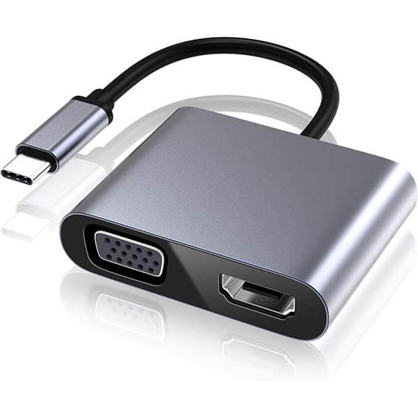 تبدیل USB TYPE C به 4K /HDMI/VGA/USB-3.0