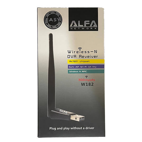 قیمت خرید کارت شبکه USB بی‌ سیم 300Mbps آلفا مدل W182
